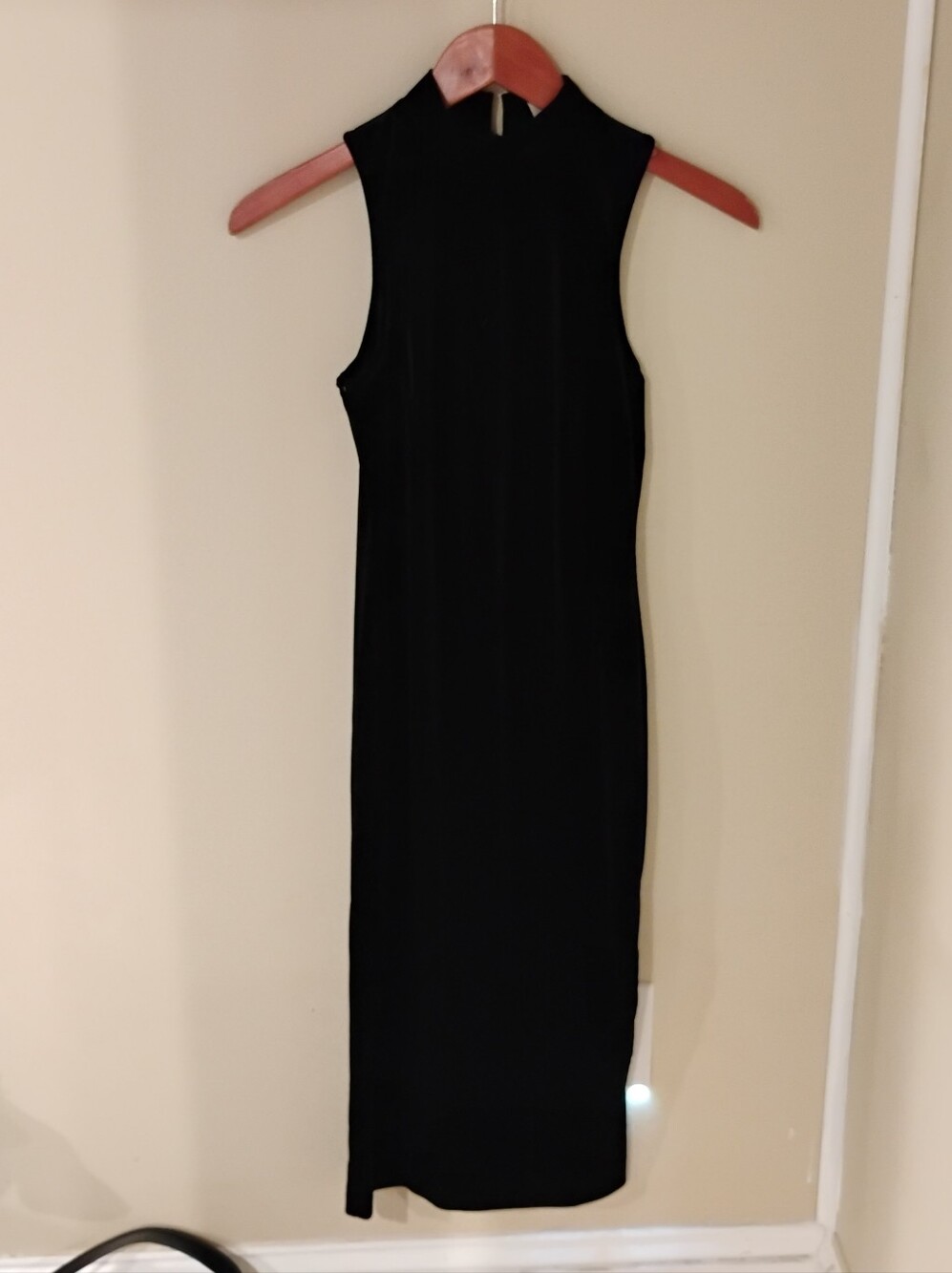 Modern Does 90s Staring At Stars Anthropologie Velvet Mock Neck Midi Dress Sz XS